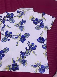 Floral Print Polo Shirt