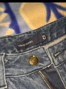 Cute sticker mom fit jeans