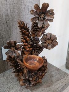 Pine Cone Candle Holder