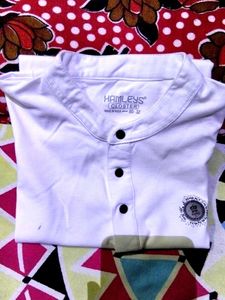 White Henley Shirt - Men&#39;s Small