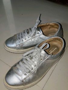 Silver Metallic Sneakers
