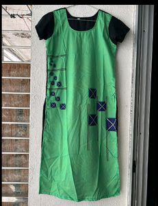 Crepe Green  Kurti
