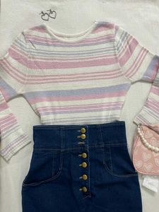 Striped Knit Sweater