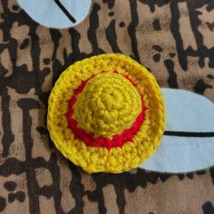Crochet Luffy Hat Keychain