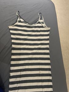 Beautiful Strip Long Dress