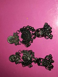 Oxidized Jhumka Earrings