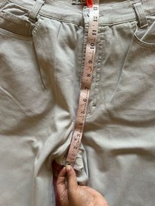 Beige Casual Pants