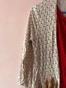 Floral Embroidered Top With Red Color Tunic Free