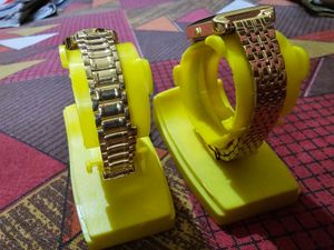 Sonata Gold Watches (Set of 2)