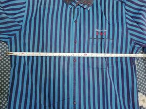 BLUE AND BLACK LINING SHIRT