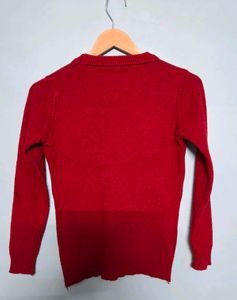 Christmas red woolen top