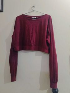 Maroon Crop Top