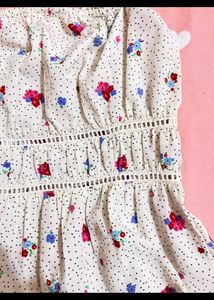 Floral Print Ruffled Top