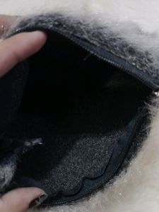 Black Fur Pouch