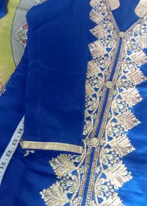 Back Nd Front Embroidery Sherwani Type Suit