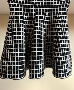 Checkered Knit Skirt