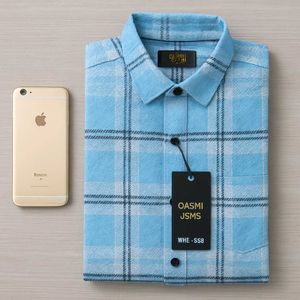 Qasmi and Sons Men’s Cotton Checked Shirt |  size.