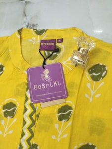 Brand New Yellow kurta Set (GoSriKi)