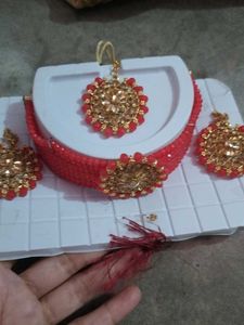 Red & Gold Jewelry Set