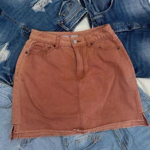 Denim Mini Skirt - Casual Style