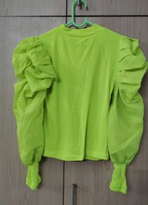 NEON PUFF SLEEVE TOP ❤️