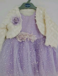 Lavender Dress with Shrug