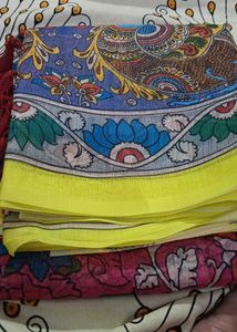 Pure Lenin Kalamkari Saree