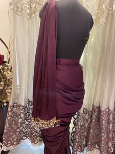 Elegant Maroon Saree