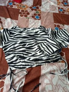 Zebra Print Crop Top