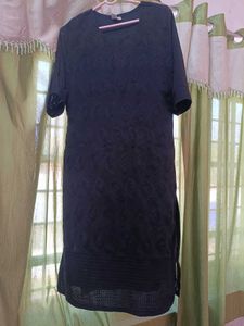 Elegant Black Embroidered Chickenkari Kurta