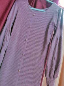 Lavender Long Line Sweater Dress