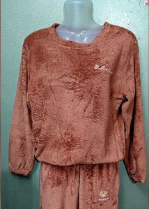 Cozy Fluffy Brown Co-ord  Set