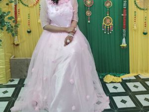 Pink Floral Party Gown