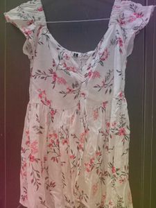 Floral Pink And White Hued Feminine Top