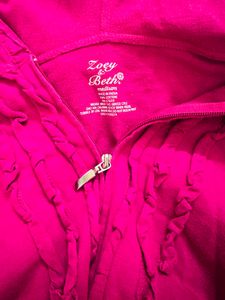 Pink Jacket With Hoodie