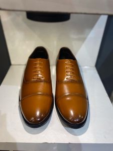 Brown Leather Cap Toe Oxfords
