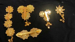 Gold Flower Hair Accessories Set