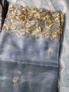 Elegant Grey Dress Material