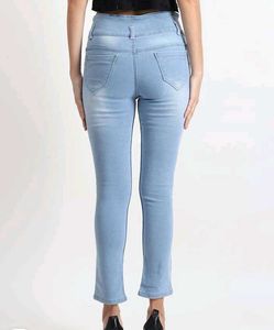 Ripped Light Wash Denim Jeans