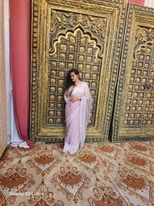 Sequins Saree With Readymade Blouse