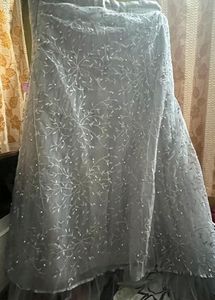 Elegant Pink &amp; Grey Lehenga Choli