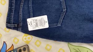 Shein ankle length mid wash distressed jeans