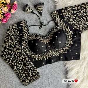 Embroidered Black Full Sleeves Blouse