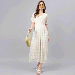 Latin Quarters Floral Green Dress