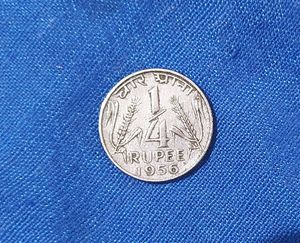 Rare 1/4 Rupees Indian Coin