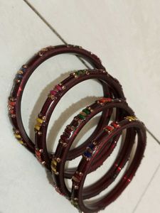 Colorful Beaded Bangle Set
