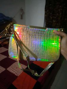 Chic Crossbody Bag Holo Graphic