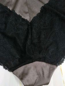 (1128)Satin &amp; Lace Bodysuit