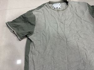 Unique Striped and Solid Panel Tee