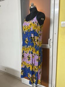 ELISA Underwater Floral Print Slip Dress